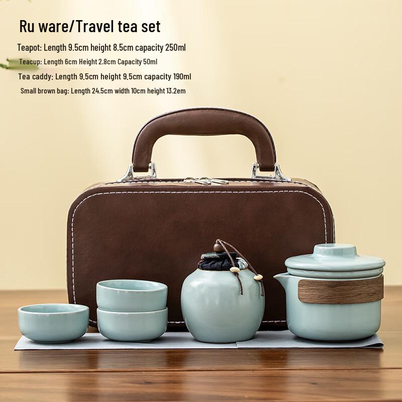 Ru Kiln Portable Travel Tea Set
