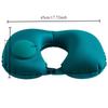 1pc U-shaped Inflatable Travel Pillow Portable Push-type Support Cushion Travel Outdoor Folding  Neck Pillow Throw Pillow