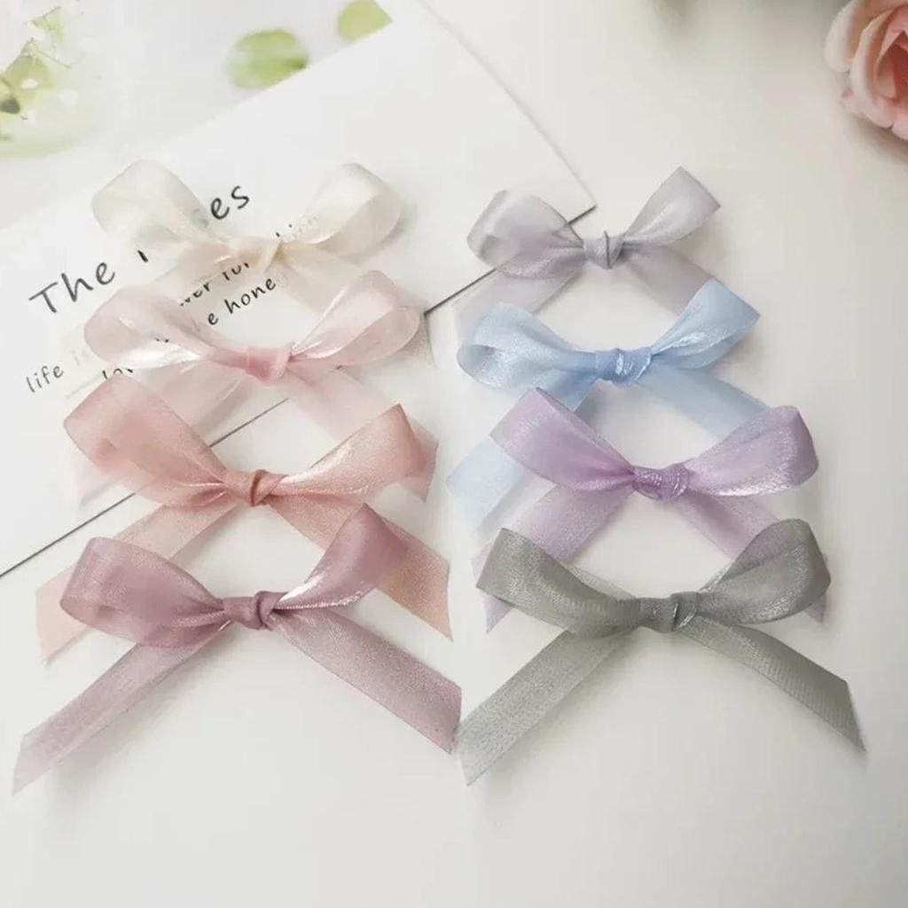 Beautiful Translucent Chiffon Ribbons 2.5cm Width DIY Handicraft Bowknot Festival Gift Box Packing Ribbons