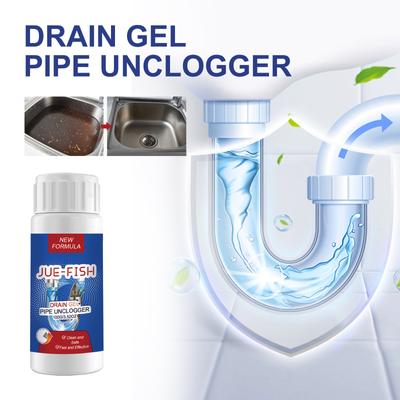 JUE-FISH רב עוצמה מטבח חדר רחצה צינור ביוב ריח חומר ניקוי חומר ניקוי ממיס חומרי מחפר מונע סתימה דאודורנט כיור אסלה מנקה ניקוז ביוב