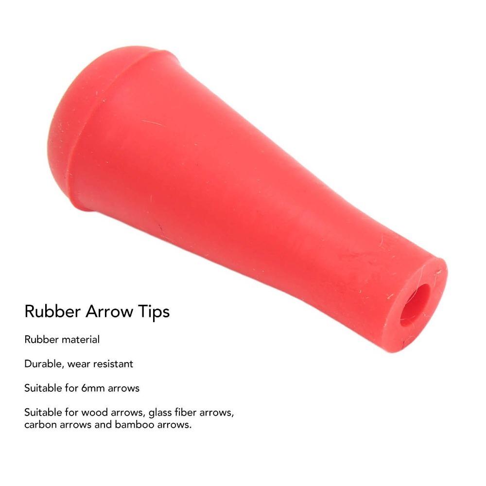 5PCS Blunt Safety Points Soft Rubber Arrowheads 6mm Training Arrow Tips For Target Practice