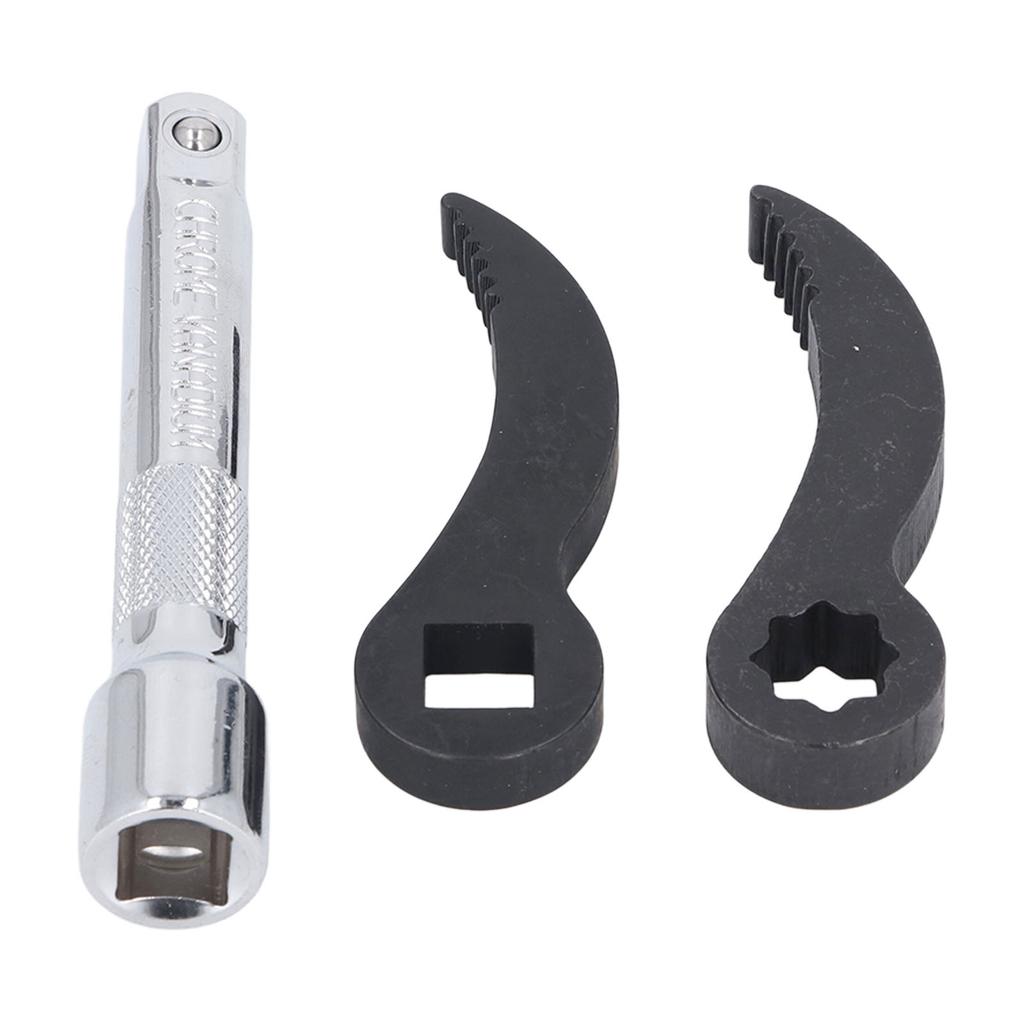 3 Pcs Set Pry Bar Wrench Adapter 1/2 Inch Drive Crowbar Adapter Head Tools with Extension Rod
