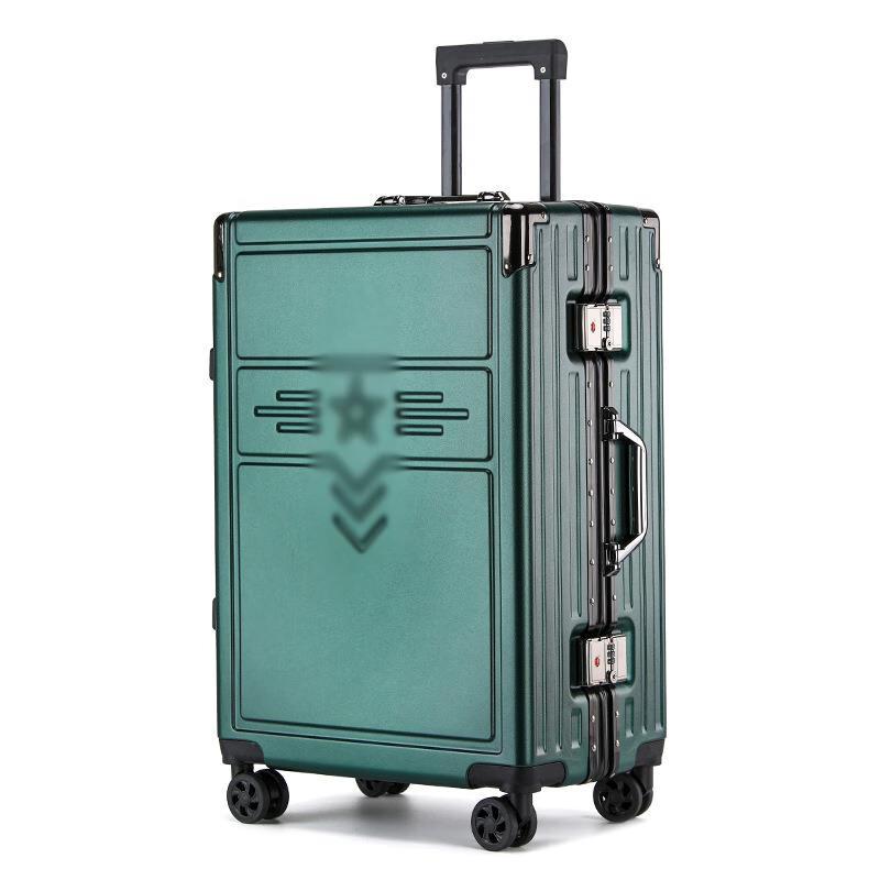 Black 20-inch Aluminum Frame Carry-On Suitcase