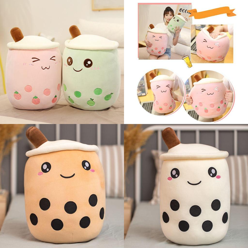 Adorable Bubble Tea Boba Cup Plush Pillow Cushion For Cozy Softness In 4 Sizes
