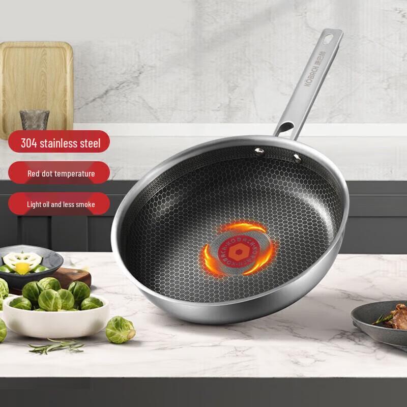 Kambach 304 Stainless Steel Non-stick Frying Pan with Red Dot Sensor