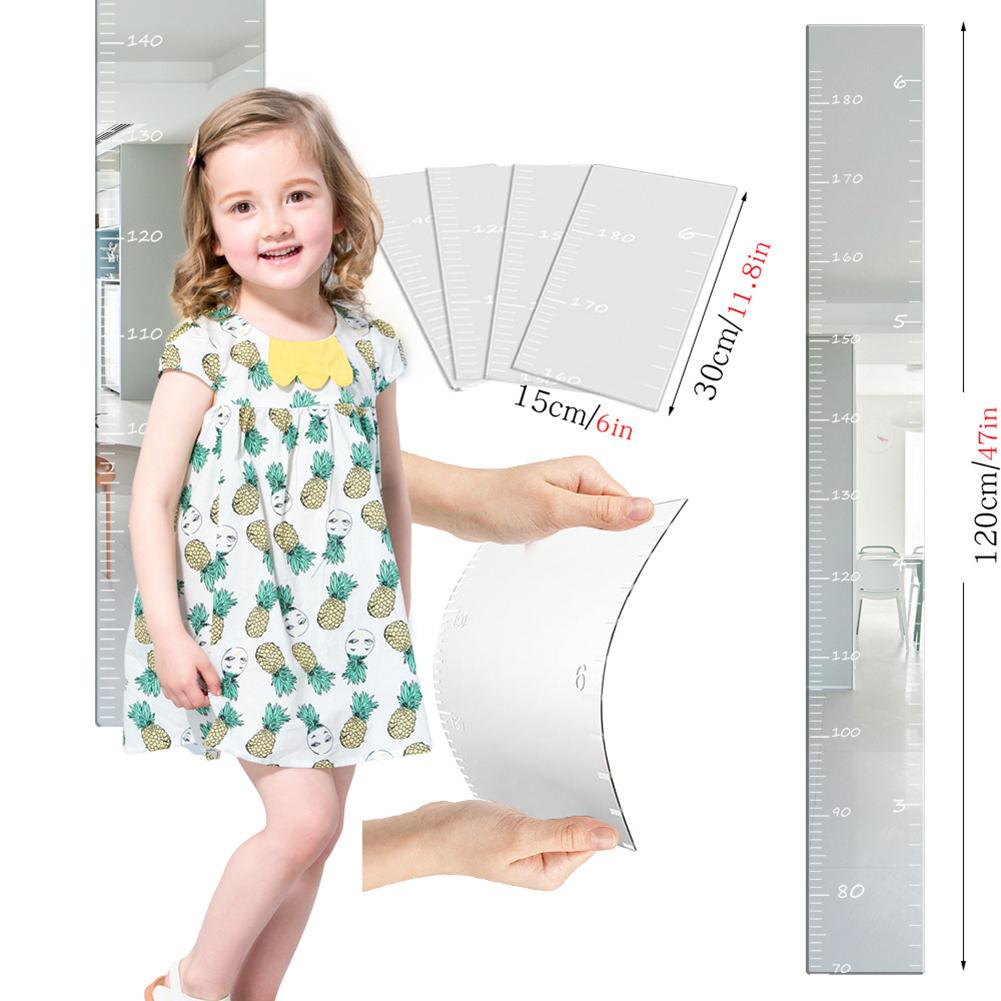Growth Chart Mirror For Kids Shatterproof Full Body Toddler Mirror For Nursery Bedroom Playroom Wall Decor Mirror