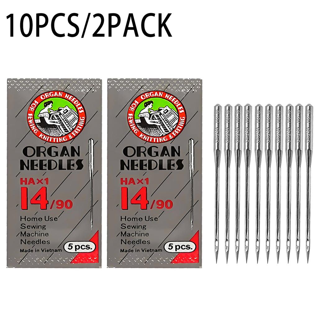2Pack of ORGAN Household Sewing Machine Needles HAX1 Sewing Needles for SINGER BROTHER 9/65 11/75 12/80 14/90 18/110 21/130