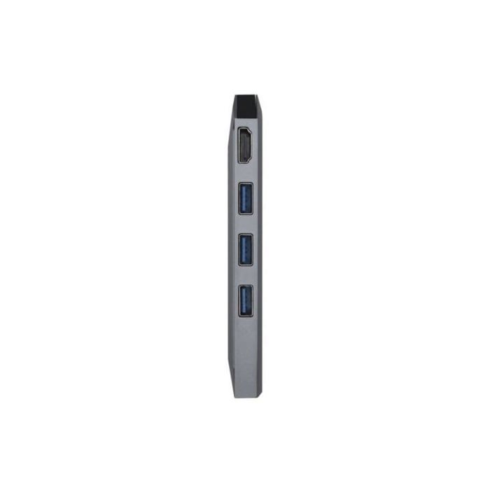 AISENS - USB-C DOCK 8 EN 1, USB-C A 1xHDMI, 1xRJ45, 3xUSB, 1xPD, 1xSD, 1xMICRO SD, GRIS, 15CM