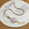 Song Dynasty Handmade Brocade Double-Sided Gourd Necklace for Women - Chinese Style Sweater Chain Accessories