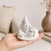 Meditationsornamente 3D-gedruckte heilige Shiva-Statue mit Nandi-Bulle, Miniatur-Schreibtischdekoration mit indischer Mythologie, Spirituelles Geschenk für Yoga-Praktizierende &