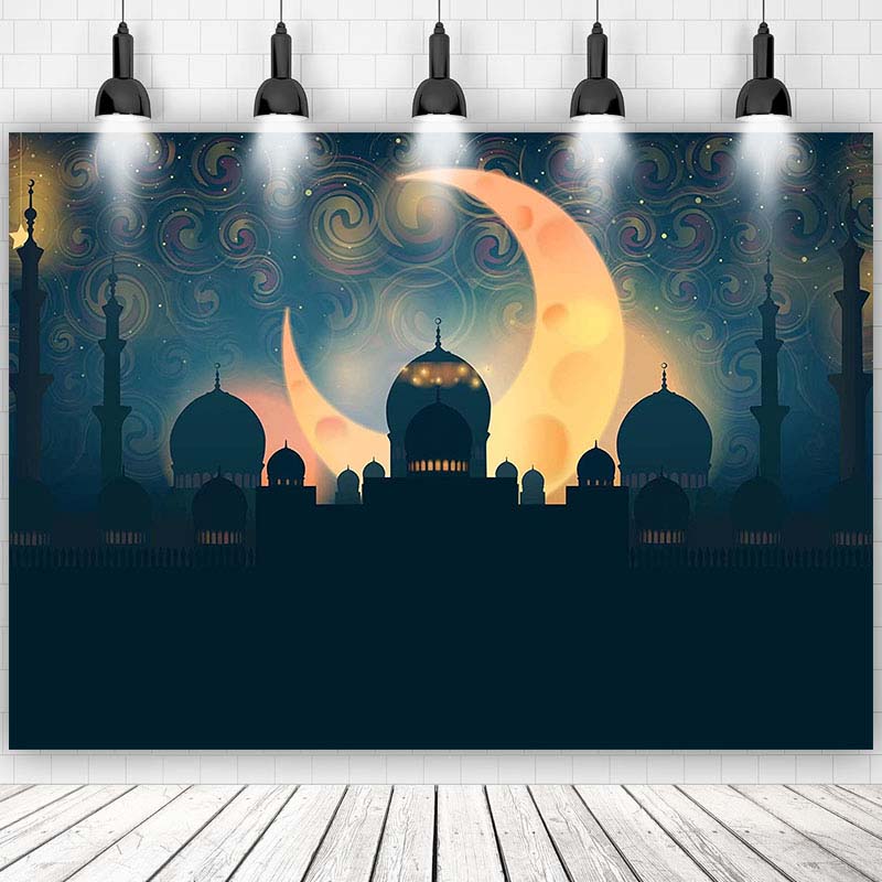 Eid Mubarak Photo Background Ramadan Kareem Family Room Backdrop Banner Decor