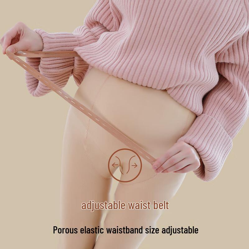 Langsha Maternity Fleece-Lined Leggings with Adjustable Belly Support