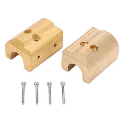 2pcs RC Front Axle Brass Counterweight Brass Axle Body Counterweights for Axial SCX10II 90046 90047
