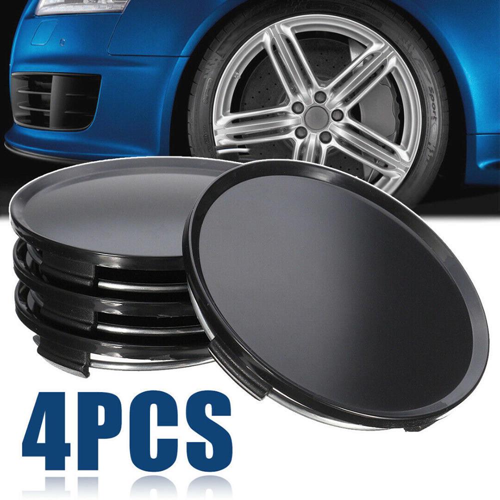 60mm 4pcs ABS Black Rim Car Cover Wheel Plain Set Center Caps Hub No Logo US!! 60mm 4pcs ABS Black Rim Car Cover Wheel Plain Set Center Caps Hub No Logo US!!
