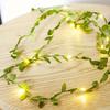 Green Leaf Fairy Lamp Ivy Leaf String Lamp Warm White Suitable for Interior Decoration of Families,Parties,Weddings,Christmas and New Year Festivals