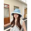 Hat, Women's Fringed Denim Hat, Fisherman Hat, Big Brim Basin Hat