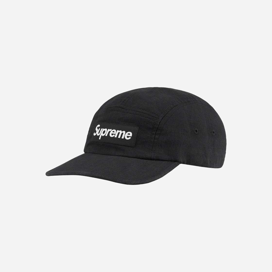 

Льняная кепка Supreme черного цвета 22SS -