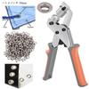HYCDIYTS Eyelet Punch, 10mm, Eyelet Pliers, Hole Punching Tool, Handheld Round Aluminum Punch Pliers with 500 Eyelet Rings, Ideal for Crafts, DIY, and