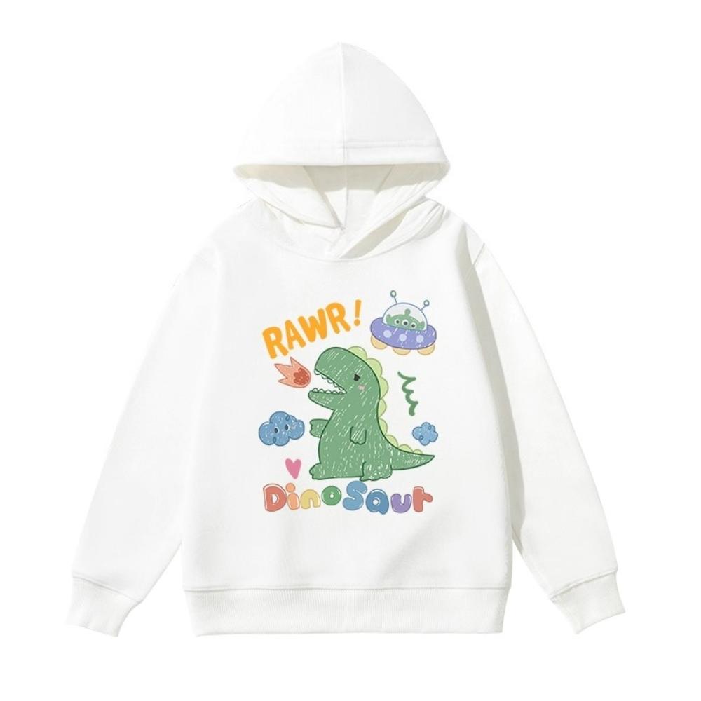 New Style Cartoon Little Dinosaur Bear Children's Sweatshirt Autumn and Winter Warm Children's Hoodie Boy Girl Clothing