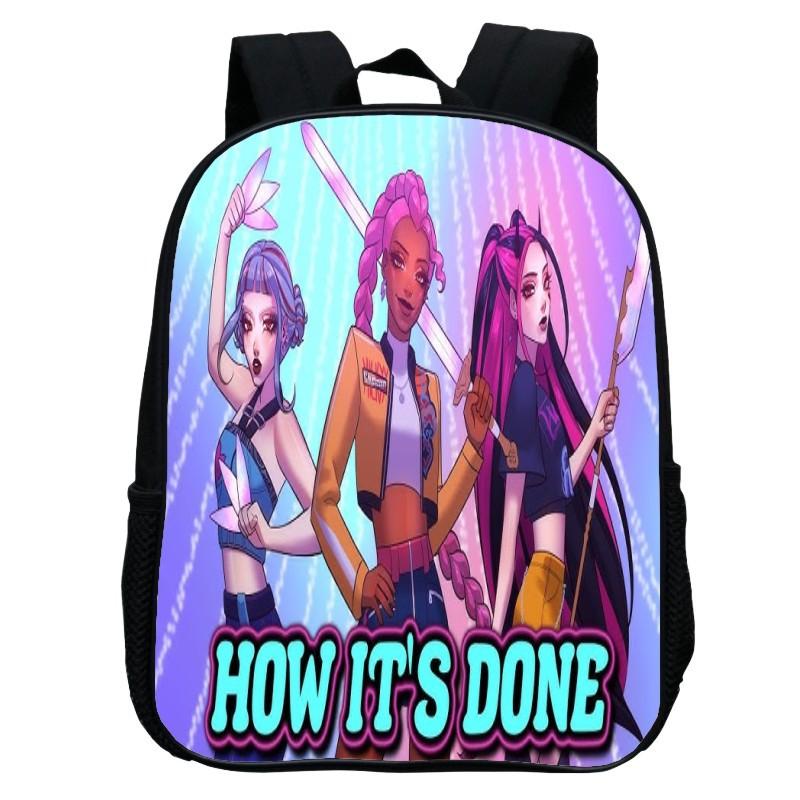 Printed Witch Hunters Huntrix Kpop Kindergarten Bag, Cartoon 12-inch Backpack Lightweight