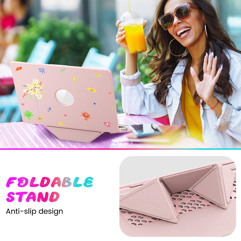 Pattern Printing Laptop Case for MacBook Pro 14 Inch (2024)/(2023)/(2021) Notebook Kickstand Cover