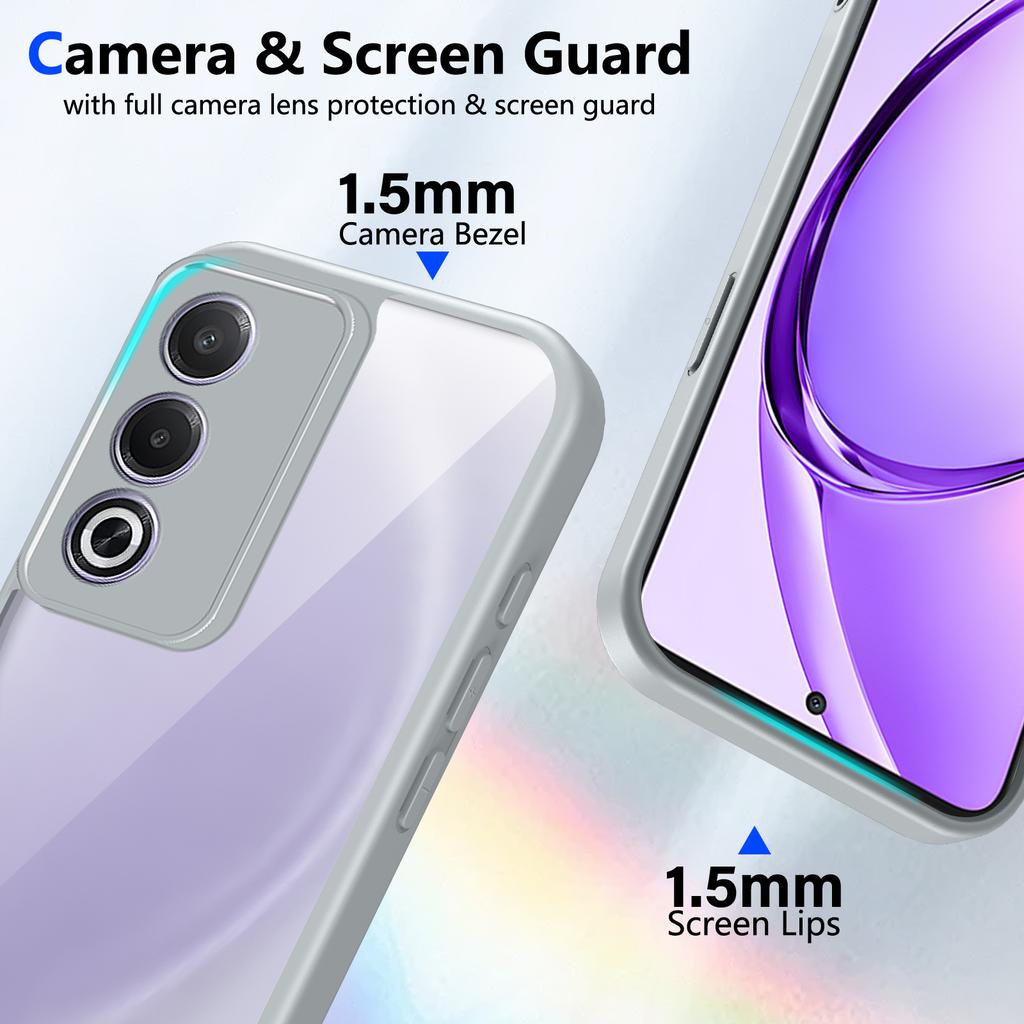 Oppo A3 Pro 5G CPH2639 Case Air Cushion Silicone Bumper Clear Matte Back Cover Hard Phone Case for Oppo A3 Pro A3Pro 5G CPH2665