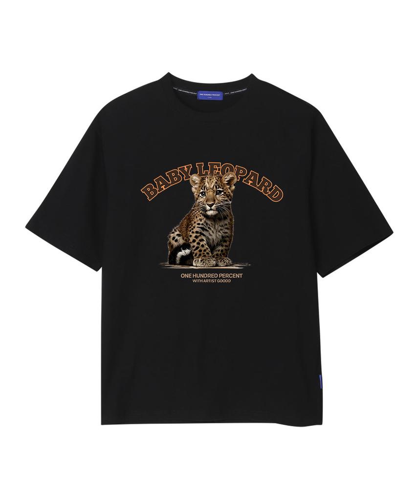 OHP Ohpxgoodd4 Baby Leopard Semi-Oversized Short Sleeve Tee