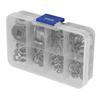 200 PCS Stainless Steel Flat & Spring Washer Lock Tool Kit M5 M6 M8 M10 with Box