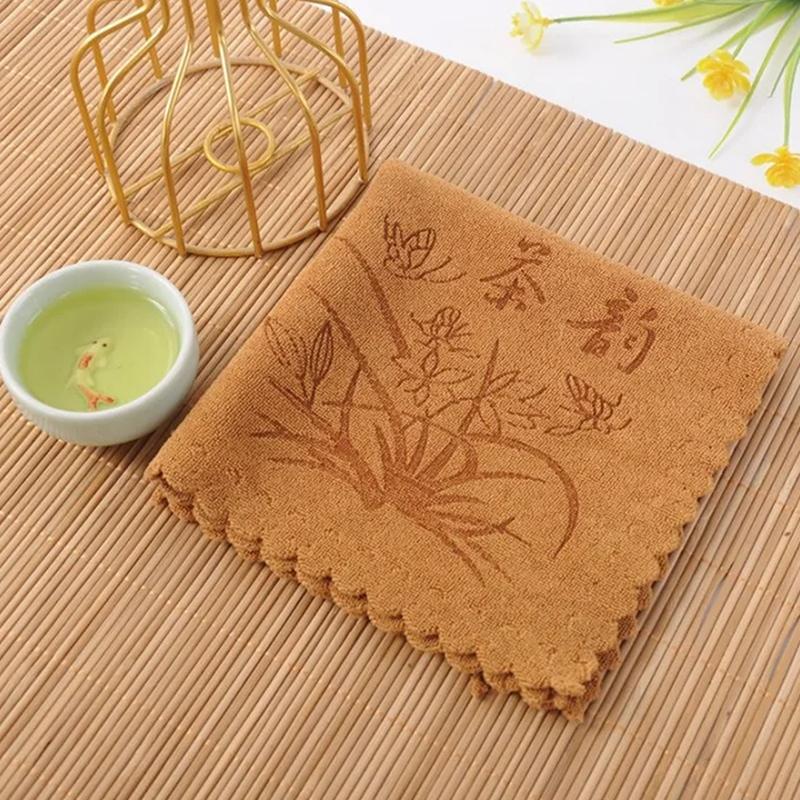 30*30Cm Absorbent Thick Tea Towel, Professional Tea Table Cloth, Super Absorbent, High-End Tea Cleaning Coaster Accessories