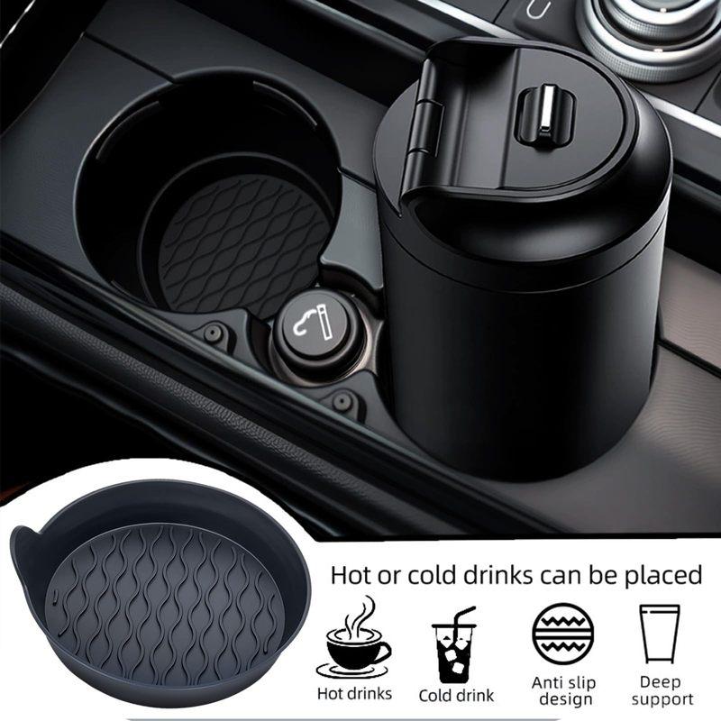 Non-Slip Car Cup Holder Coasters, Universal Waterproof Cup Mat for Vehicle Interior