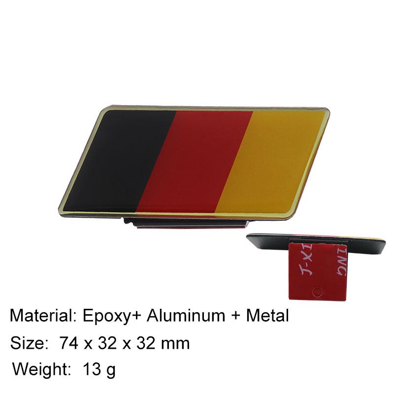 3D Premium Deutsch Germany German Flag Map Logo for car Engine Hood Fender trunk Tail Rear Decal Emblem Badge Sticker