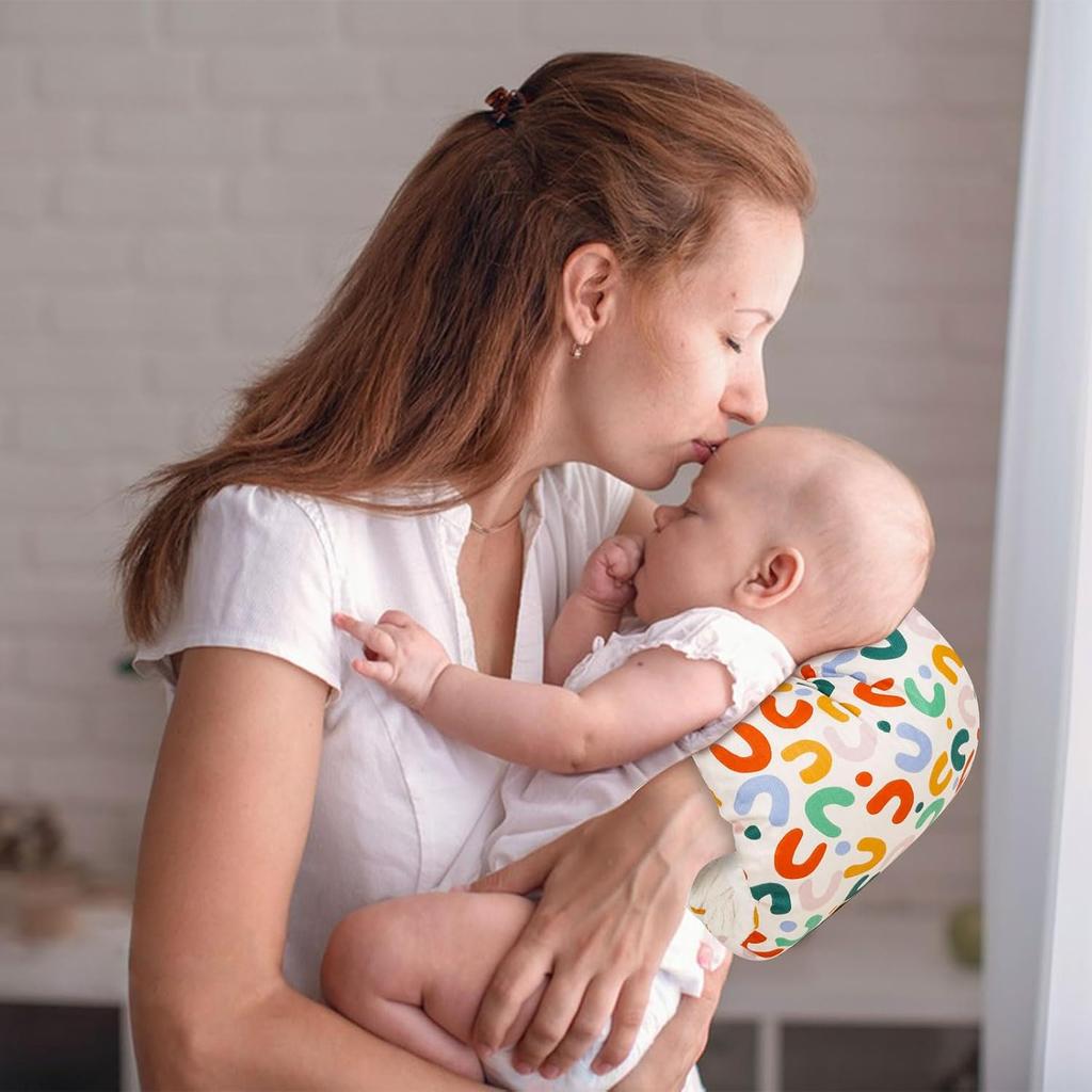 Baby Nursing Arm Pillow for Breastfeeding, Rainbow
