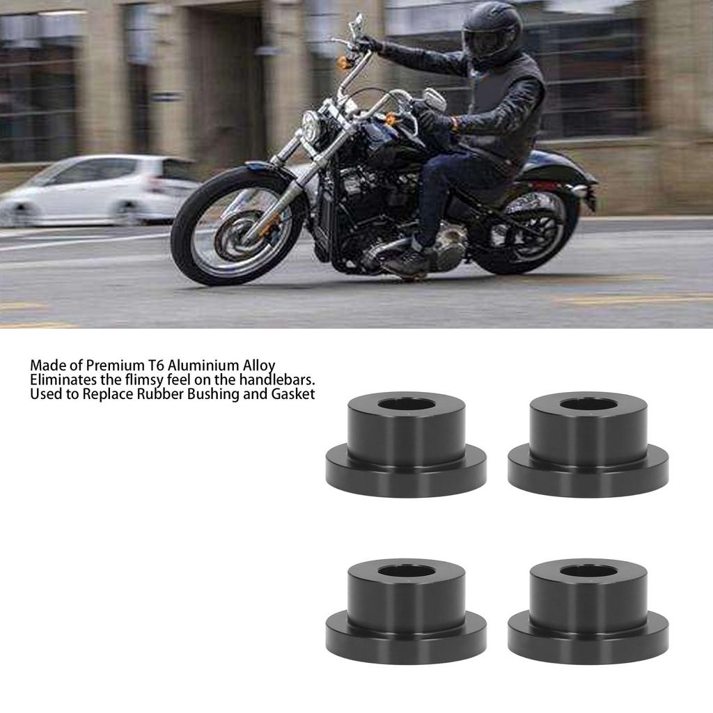 4Pcs Billet Handlebar Riser Bushing   CNC T6 Aluminium Alloy Accessory Set Kit for