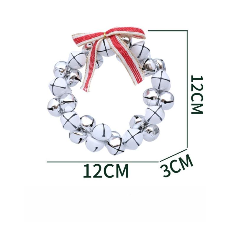 

Exquisite Christmas Tree Bell Pendant Flower Wreath Decoration Home Living Room Christmas Tree Party Decoration серебро белый
