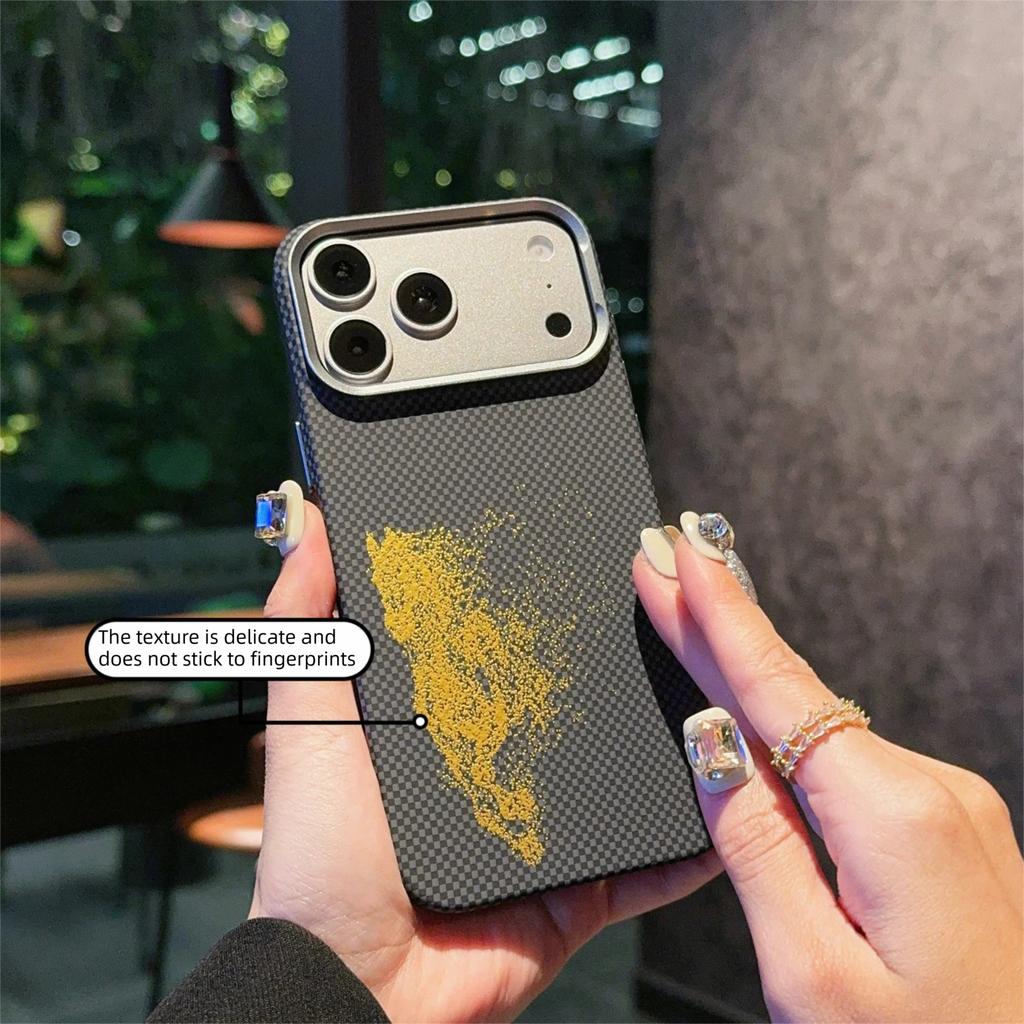 Ultra Thin Kalver Horse Texture Magnetic Case For iPhone 17 Pro Max 16 Pro 15 Pro Ultra Thin Cover Anti-Fingerprint New 2026