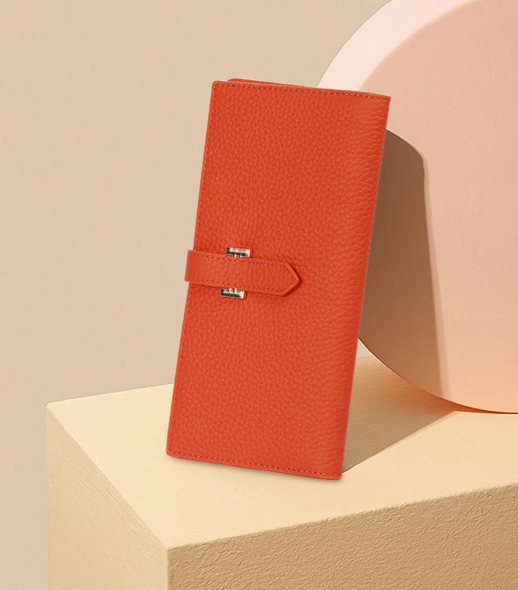 Ladies' Fashion Cowhide Wallet: Zipper Coin Purse and Clutch Bag – 2023 Japan, Europe, and America Collection.