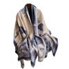 Korean Version Of Jacquard Warm Fashion Temperament Scarf Dual-Purpose Air-Conditioned Room Shawl Thickened Shawl