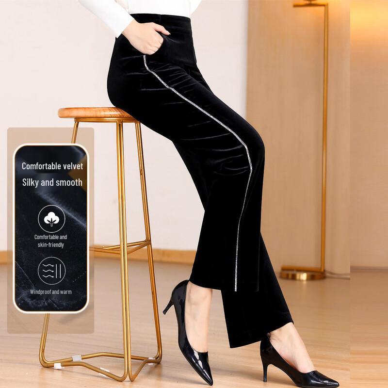 

Paster Spring/Autumn Loose Straight-Leg Pants for Middle-Aged Women XL