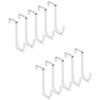 Door Hangers Hooks with Rubber Organizer Hooks for Living Room, Bathroom, Bedroom, Kitchen Hanging Clothes, Towels, Hats, Coats