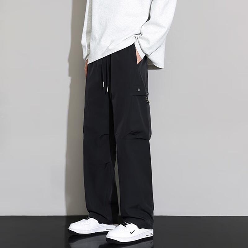 Men's Autumn/Winter American Workwear Straight Wide-Leg Pants