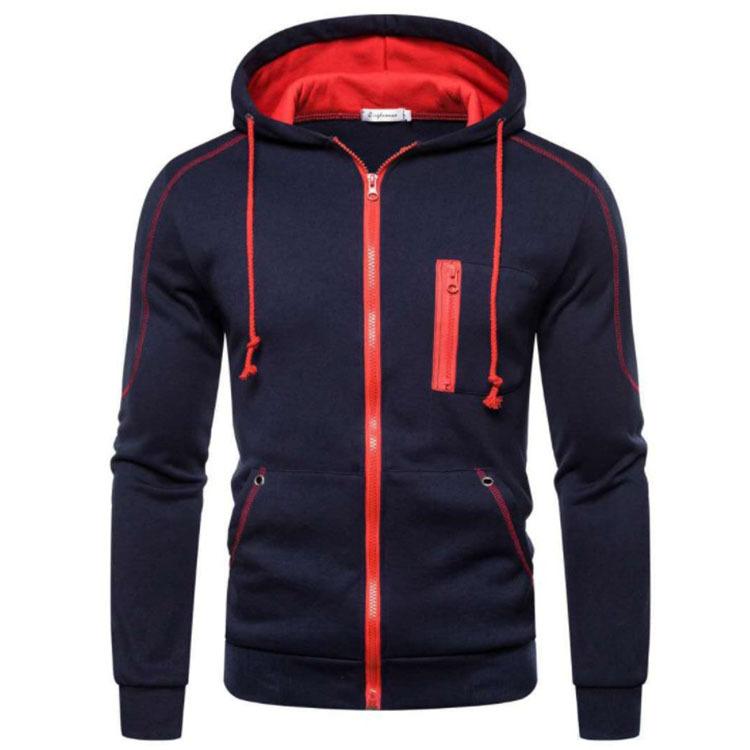 Herren Casual Sport Reißverschluss Hoodie Mantel Einfarbig Strickjacke Sweatshirt für Herren Kleidung Sportbekleidung Slim Fit Freizeitjacke