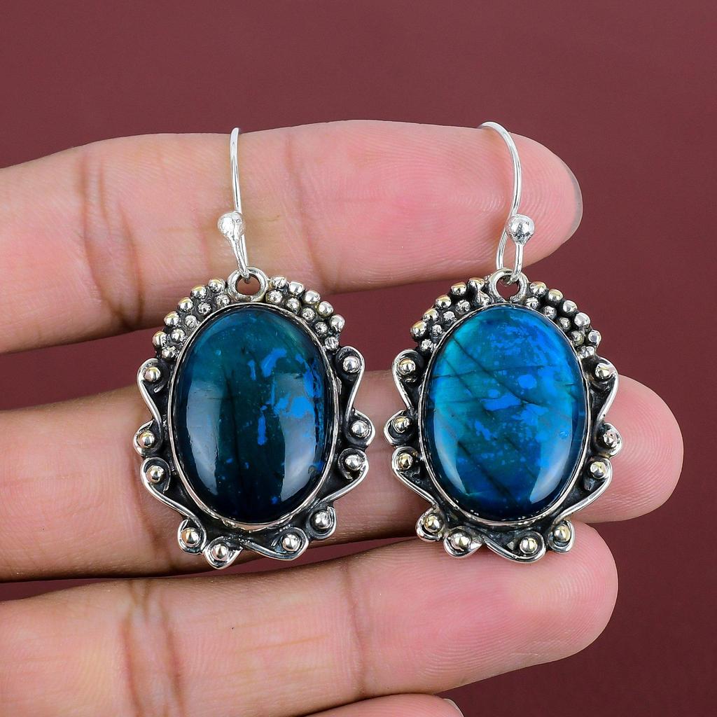 Neon Flash Labradorite Earring Natural Gemstone Jewelry 925 Sterling Silver Earrings Handmade Dangle Earring Designer Jewelry Gifts For Her