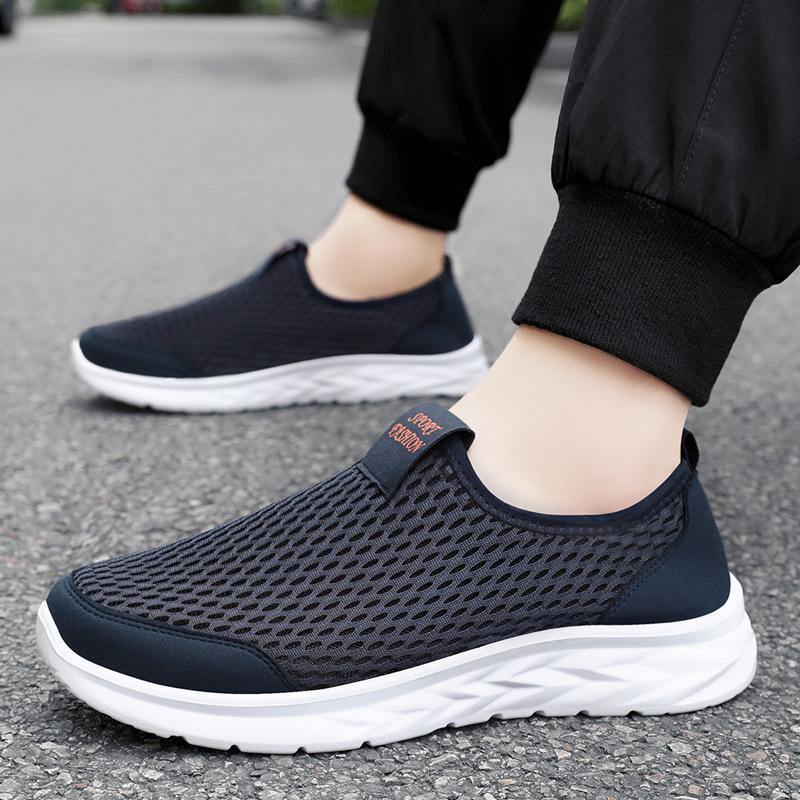 Shoes women's casual spring new shoes comfortable fly-woven breathable mesh shoes one pedal comfortable mother shoes