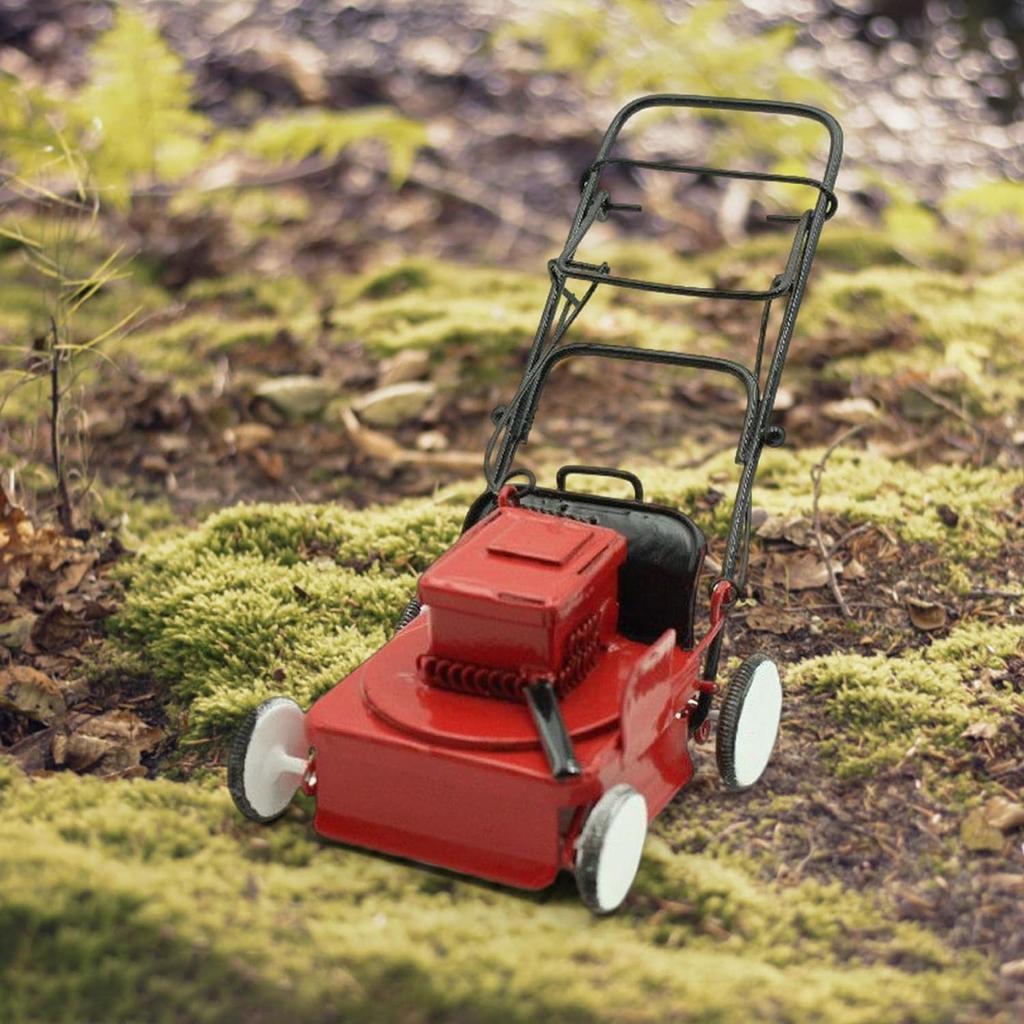 Portable Dollhouse Miniature Lawn Mower Educational Toy for Mini Yard