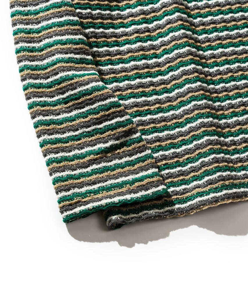 VASTIC Oversized Grunge Striped Knit_Green