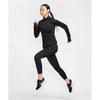 Nike חולצת טי שרוול ארוך לנשים מסדרת Dri-Fit Swift, מתייבשת במהירות, רכה, בצבע אחיד, שחור HQ0500010