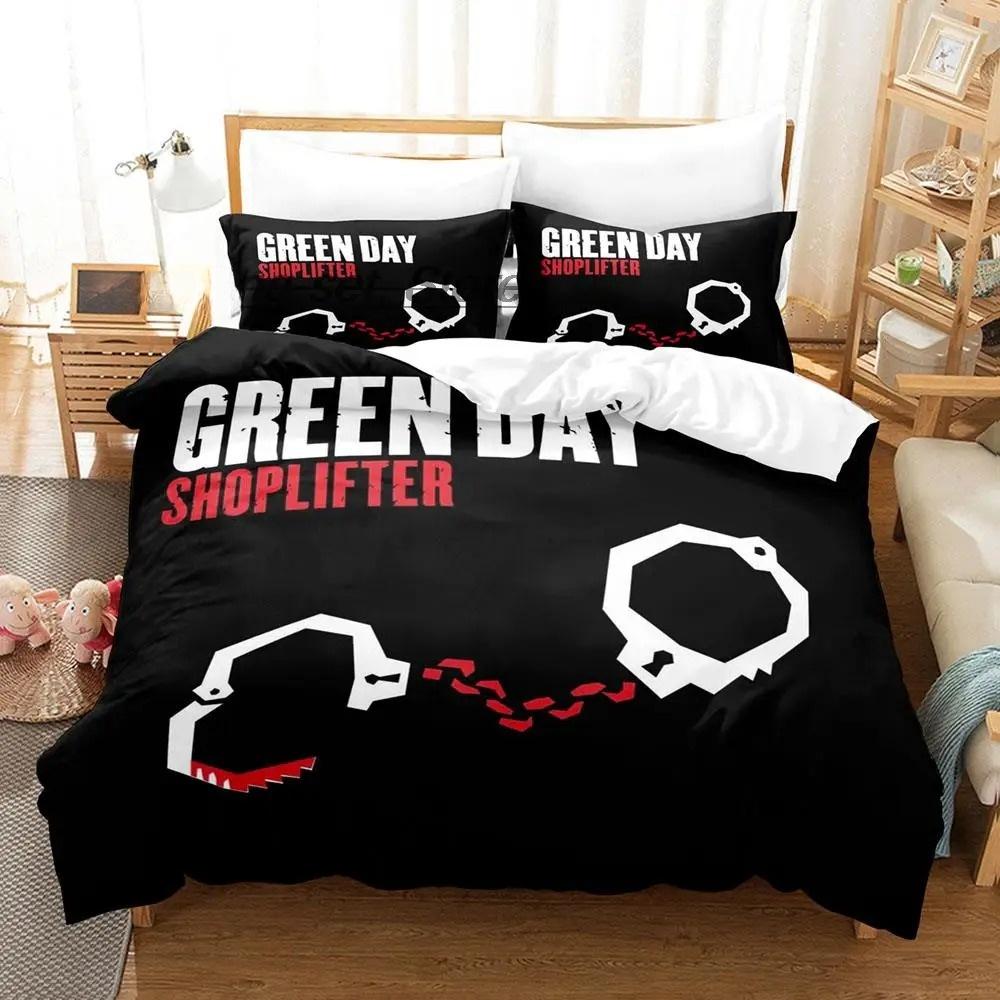 New Duvet Cover Pillowcase Bedding Set Rock Band G-Greendays Adult Boy Girl Bedroom Decoration Children Single Double Large Size