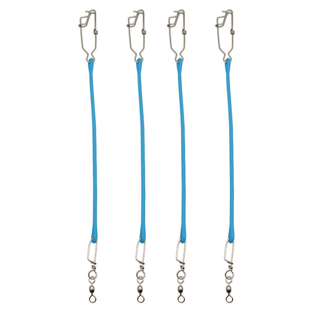 Confezione da 4 Corde Elastiche per Downrigger con Moschettone Girevole a 360 Gradi Moschettone in Acciaio Inossidabile per Pesca a Traina in Mare Profondo