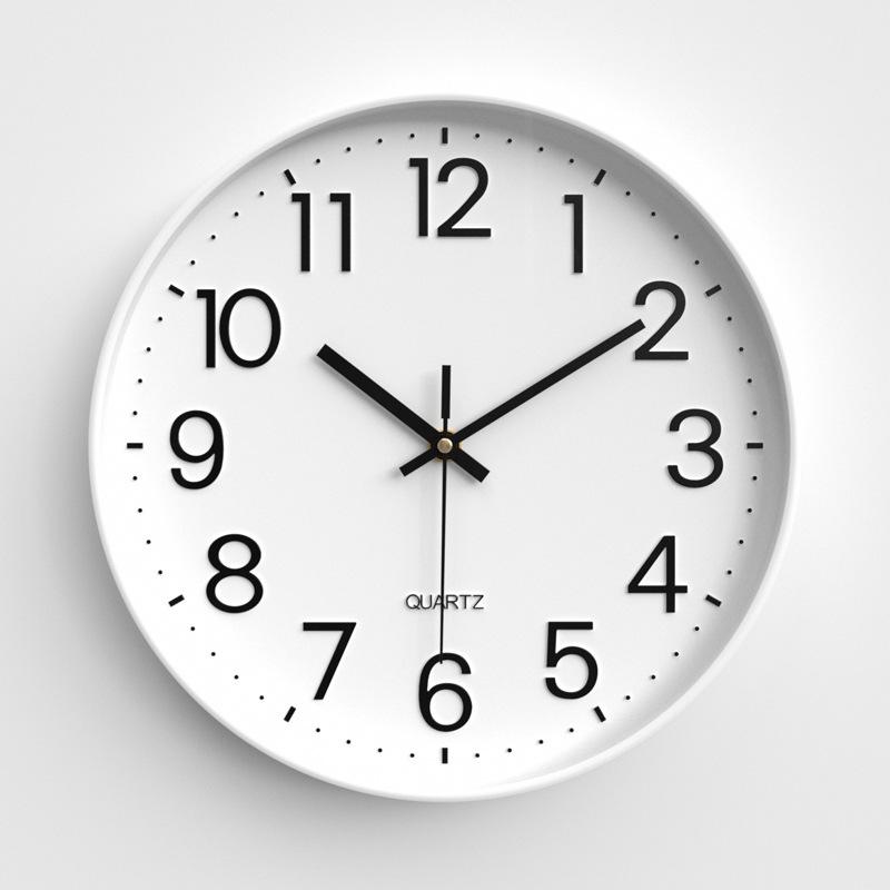 Home Clocks Living Room Wall Clock Bedroom Silent Wall Clock Modern Simple Round Quartz Clock 30CM