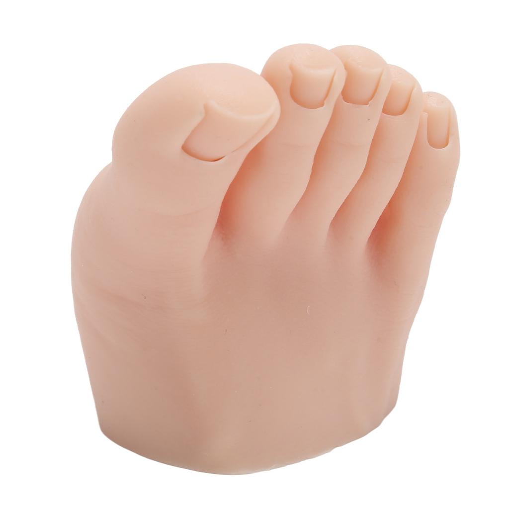 Tattoo Practice Fake Foot Model Medium Skin Color Nail Art Training Display Silicone Half Foot Model Right